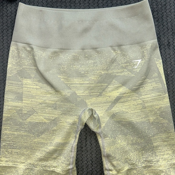 Gymshark Athletic Shorts in Olive and Yellow - Picture 1 of 4